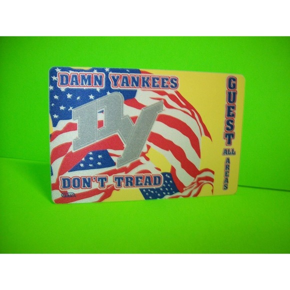 Damn Yankees Don't Tread Tour Backstage Pass Hard Rock Music Ted Nugent Styx - Picture 3 of 3